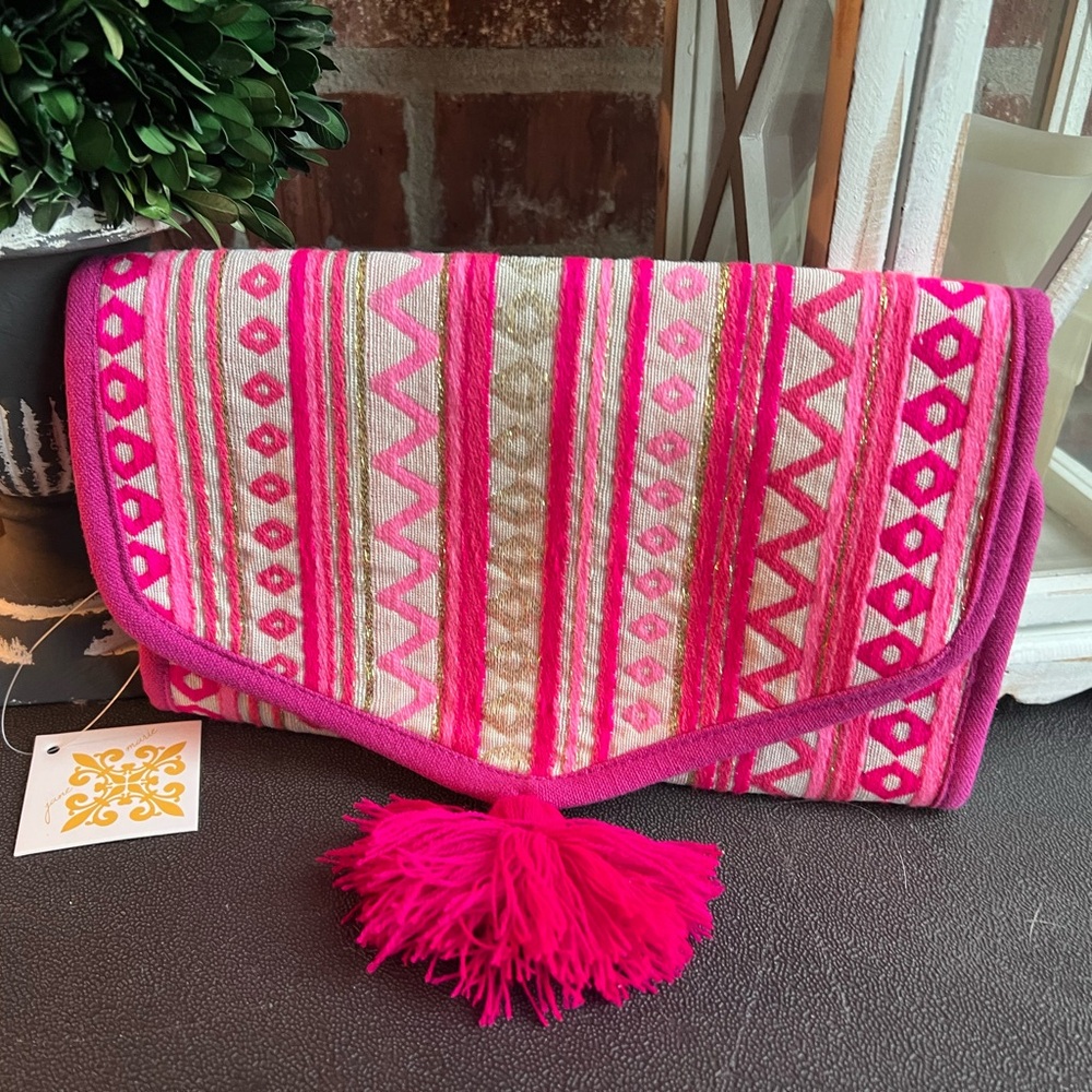 Jane Marie Jewelry Organizer/Tassel Clutch Bag - Women